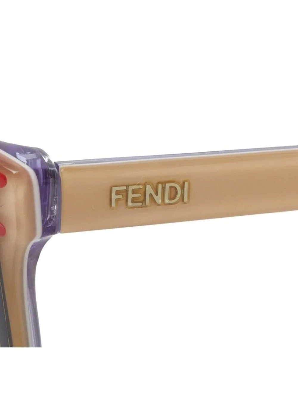 Fendi Sunglasses Beige Red Purple Acetate 1- Eyewear